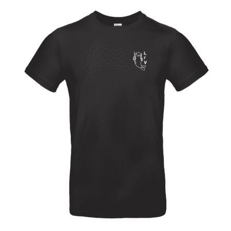 Puuvilla t-paita LrV /musta