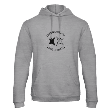 Huppari Vihti-Gym iso logo /harmaa