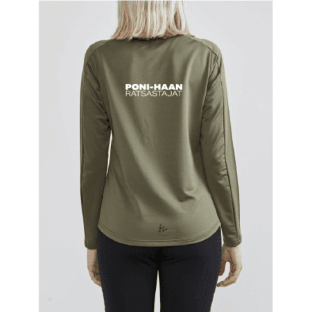 Naisten Craft vetoketjullinen pitkähihainen paita PHR /vihreä