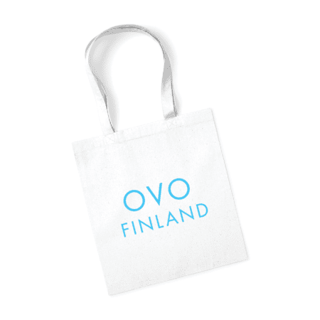 Premium kangaskassi OVO /valkoinen