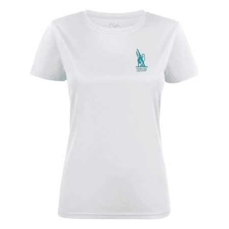 Naisten tekninen t-paita Pyrkivä /valkoinen