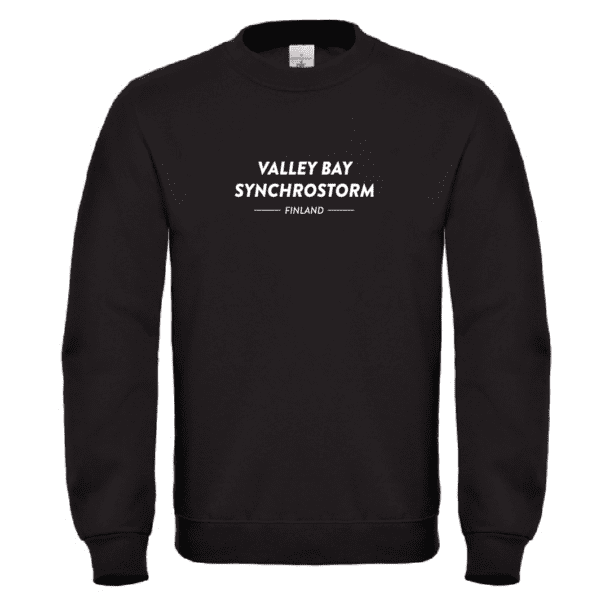 Collegepaita musta SYNCHROSTORM